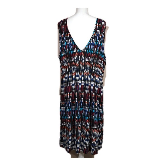 TART Grecia multicolored geometric print sleeveless jersey dress 3X - Picture 6 of 9